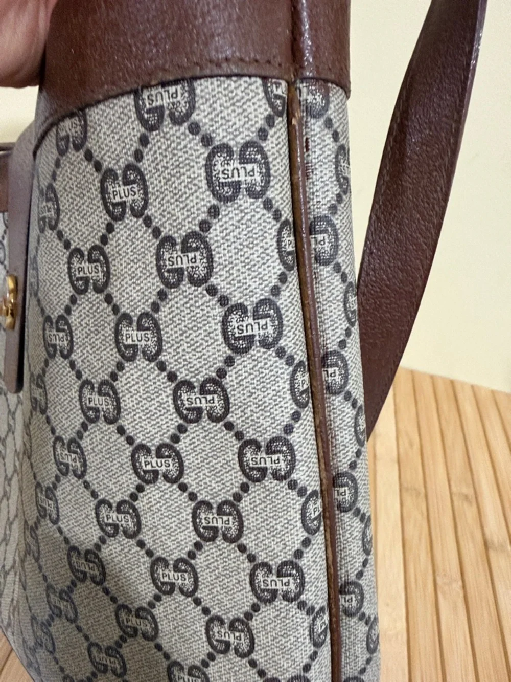 Vintage Gucci Monogram crossbody Adjustable Strap Authentic Gucci ( COA include)